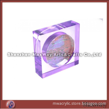 Block Acrylic Purple Photo Frame